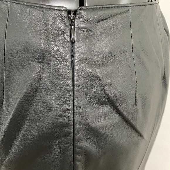 Madison Studio Black Leather Skirt Womens Size 4 - Picture 4 of 6